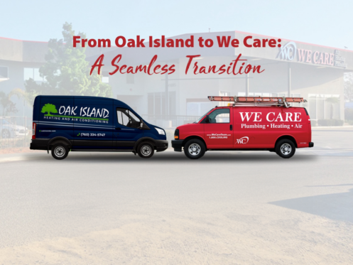 Oak Island is merging with We Care Plumbing Heating and Air